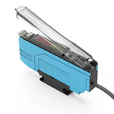 Fiber Optic Sensor Amplifier Analog 0-5V Voltage NPN NO NC Dual Output 12-24V DC 4-Wire Optical Photoelectric Switch