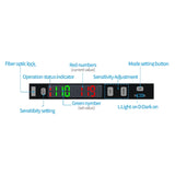 Fiber Optic Sensor Amplifier Analog 0-5V Voltage NPN NO NC Dual Output 12-24V DC 4-Wire Optical Photoelectric Switch