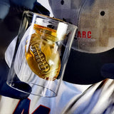NEW ARRIVAL 4PCS Football Reversible Shot Glasses with 3D Relief Football Ball Shape Inside