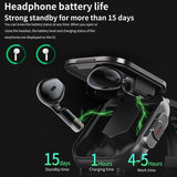 ! 2 in 1 Wireless Bluetooth Smart Watch Noise Cancelling Wristwatch with Earbud Heart Rate NFC Health Monitoring-A
