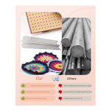 NEW ARRIVAL Stainless Steel Rods for Crochet Block Boards, 50Pc Steel Pins of 3mm in Diameter with Storage Case,Knitting Block R