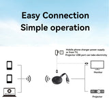 Wireless Screen Projector 4K -Compatible Portable Live Screen Projector for Computers Mobile Phone IOS Andorid