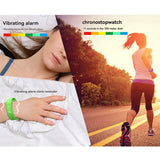 LED Digital Smart Bracelet Waterproof Smart Clock Smart Bracelet with Body Temperature Monitor,Vibration AlarmReminder,B