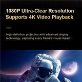 ! Mini Projector X5 Portable 4K Video Supported Home Theater Video Beamer US Plug