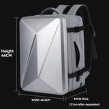 Hard Shell Laptop Backpack Expandable Waterproof Anti Theft Computer Backpack Gaming Business Backpack for Men Women,B