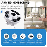 5MP Wifi Camera Fisheye Lens Panoramic Camera Audio Record Motion Detection EU Plug