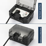 Waterproof Socket Outdoor Wall Power Socket IP66 Waterproof Weather Dust Sockets for Garden Garage Basement EU Plug