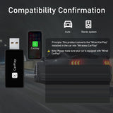 Wireless CarPlay Adapter, Easy Plug & Play Converts Wired CarPlay to Wireless,Convert Wired to Wireless CarPlay Dongl