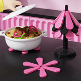 NEW ARRIVAL Silicone Trivets Set with Stand Insulate Pot Holders for Hot Pots and Pans Shape Insulation Pad for Kitchen