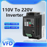 ! 110V to 220V 1.5KW Frequency Converter VFD Motor Variable Speed Power Controller Single Phase Input Three Phase Output