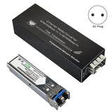 Mini Gigabit Fiber Media Converter 1000Mbps Ethernet with 1310nm Single Mode 20km SFP Module and Type-C Input EU PLUG