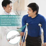 NEW ARRIVAL Replacement Crutch Pads 6 Pieces Crutch Replacement Kit with Armpits Hand Grips Covers Crutch Hand Grip and Crutch T