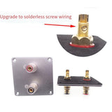 2-Bit Audio Speaker Terminal Square Copper Binding Post Loudspeaker Box Wiring Terminal Board 80x80mm Accessories