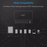 ILEPO USB Charger with LED Digital Display 40W 8A Max 2.4A 8-Ports USB Hub Charger for iPhone iPad Smart Phone and Other Devices