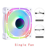 IWONGOU Kit Fan RGB 120mm White Ventilador 5V3Pin Cooler for PC Case Aura Sync Argb Controller Unlimited Space Cooling Ventoinha