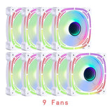IWONGOU Kit Fan RGB 120mm White Ventilador 5V3Pin Cooler for PC Case Aura Sync Argb Controller Unlimited Space Cooling Ventoinha