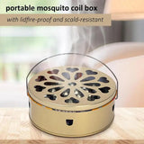 Incense Coil Bowl Fireproof Incense Box With Cover Portable Burner Thickened Reusable Household Accessories Incense Burner For