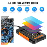 Industrial Endoscope Camera 1080P 4.3 Inch IPS Single Dual Lens Pipe Car Inspection Borescope IP68 Waterproof With LED