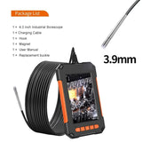 Industrial Endoscope Camera 1080P 4.3 Inch IPS Single Dual Lens Pipe Car Inspection Borescope IP68 Waterproof With LED