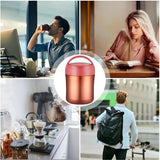 Insulated Water Bottle Large Coffee Warmer 17.6oz Large 304 Stainless Steel Thermo Cup Portable Bottle For School Outdoor Sports