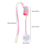 Interactive Cat Toy Coil String Spiral Interactive Toy With Suction Cup Fun Cat Biting Toy Kitten Supplies For Patio Bedroom