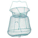 Iron Fish Basket Crab Collapsible Fishing Net Cage Netting Tool Supplies Equipment Storage