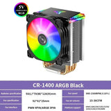 JONSBO CR1400 Tower CPU Cooler 4 Pure Copper Heat Pipe ARGB PWM Cooling Fan Radiator for Intel LGA 775 115X 1200 AM4