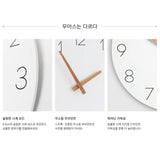 Japanese-style Household Mute Wall Clock Living Room Bedroom Simple Modern Decorative Log round Wooden Clock