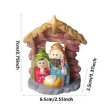 Jesus Tabletop Ornaments Resin Jesus Statue Holy Family Miniature Indoor Seasonal Decors For Study Room Porch Living Room