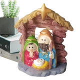 Jesus Tabletop Ornaments Resin Jesus Statue Holy Family Miniature Indoor Seasonal Decors For Study Room Porch Living Room