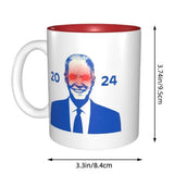 Joe Biden 2024 Coffee Mug 350ml Ceramic Biden Mug For Vote President Election Funny Coffee Cups For Kitchen Decor Durable Travel