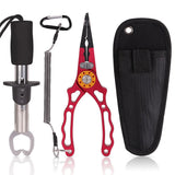 Jooyoo Aluminum Alloy Multifunctional Fishing Tool Pliers and Controller Set with Lost Rope Fishing Pliers Equipment