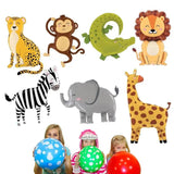 Jungle Balloons Foil Forest Zoo Foil Party Balloons Zoo Ornament For Jungle Birthday Party Baby Shower Amusement Park Animal