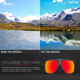 KAPVOE Polarized Fishing Glasses Outdoor Sports Cycling Sunglasses For Men Women Sunglasses Mountain Bike Riding Fishing Goggles