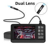 KERUI Dual Lens Industrial Endoscope Inspection Camera with Screen IP67 Waterproof Snake 1080P Handheld Digital Video Borescope