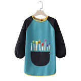 Kids Art Smock Cartoon Smock With Long Sleeve And Roomy Pocket Arts Supplies Kids Clothes For Painting Writing Cooking Pottery