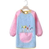 Kids Art Smock Cartoon Smock With Long Sleeve And Roomy Pocket Arts Supplies Kids Clothes For Painting Writing Cooking Pottery