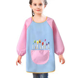 Kids Art Smock Cartoon Smock With Long Sleeve And Roomy Pocket Arts Supplies Kids Clothes For Painting Writing Cooking Pottery