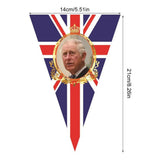 King Charles Bunting 2023 England King Charles III Bunting Banner British New King Enthronement Succession Celebration Triangle