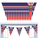 King Charles Bunting 2023 England King Charles III Bunting Banner British New King Enthronement Succession Celebration Triangle