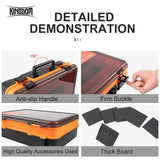 Kingdom Fishing Tackle Boxes Large Capacity High Strength Double Layer Multifunctional Portable Reel Line Lure Tool Storage Box