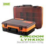 Kingdom Fishing Tackle Boxes Large Capacity High Strength Double Layer Multifunctional Portable Reel Line Lure Tool Storage Box