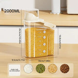 Kitchen Food Container Sealed Crisper Grains Tank Storage Kitchen Sorting Rice Storage Box Container Bottles And Jars