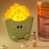 LED French Fries Night Table Lamp Bedroom Bedside Study Living Room Decoration Touch Portable Atmosphere Night Light