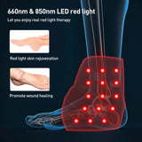 LED Red Light Therapy Ankle Massager 660 850nm Infrared Phototherapy Foot Massager Wound Healing Fade Wrinkle Scar Massage Brace