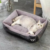 Large Pet Cat and Dog Bed Warm Comfortable Dog House Soft Wool Nest Dog Basket Mat Autumn and Winter Waterproof Cat Bed