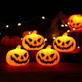 Light Up Pumpkin Decoration Scary Jack-O-Lantern For Halloween Seasonal Dcoration Pumpkin Figurine For Courtyard Porch Display