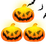 Light Up Pumpkin Decoration Scary Jack-O-Lantern For Halloween Seasonal Dcoration Pumpkin Figurine For Courtyard Porch Display