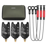 Lixada Fishing Bite Alarms Chain Alert Swinger Set Digital Fishing Alarm Kit LED Alarm Indicator Alert Fishing Tackle with Box