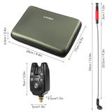 Lixada Fishing Bite Alarms Chain Alert Swinger Set Digital Fishing Alarm LED Alarm Indicator Alert Fishing Swinger Tackle Tools